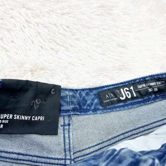 AX Armani Exchange J61 Super Skinny Capri Jeans Size 26 - Picture 6 of 8